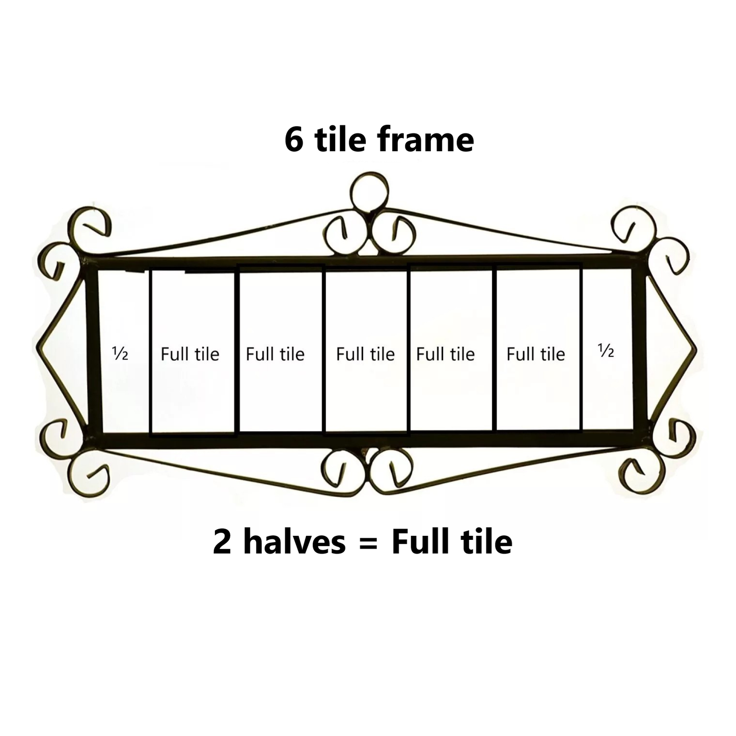 Hand-Painted Black Floral Ceramic Number Tiles 11 x 5.5cm with the option of Metal Filigree Frames
