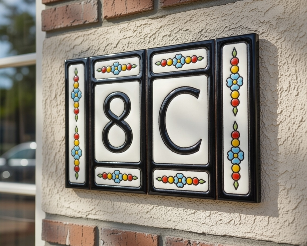 Soto designed ceramic number tiles 11 x 5.5 cm – clayglazes