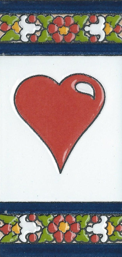 Floral Designed Hand-painted Ceramic Address Number and Letter Tiles 11 x 5.5 cm