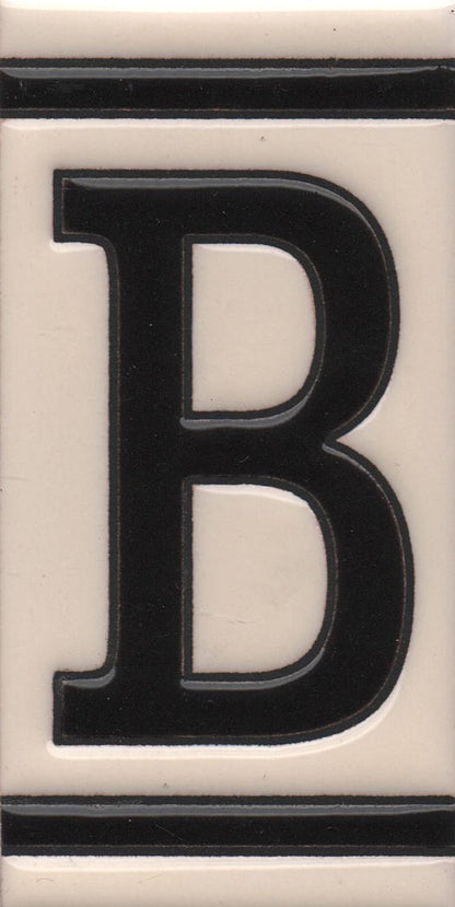 French White Classic Hand-Painted House Number Tiles 4.3' x 2.2' 11 x 5.5cm & Optional Metal Frames