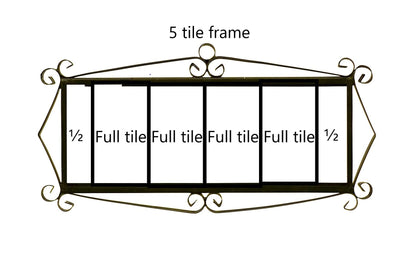 Hand-Painted Black Floral Ceramic Number Tiles 11 x 5.5cm with the option of Metal Filigree Frames