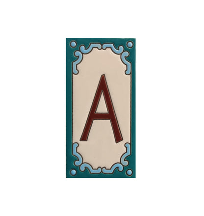 Hand-Painted Ceramic House Number Tiles 11 x 5.5 cm | Jacho M-13