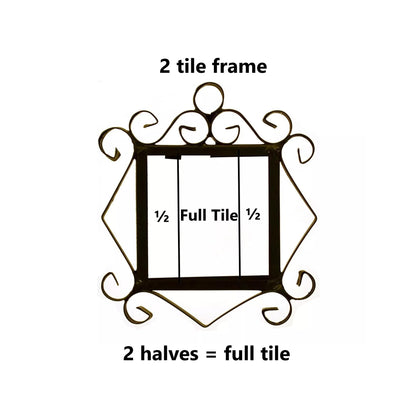 French White Classic Hand-Painted House Number Tiles 4.3' x 2.2' 11 x 5.5cm & Optional Metal Frames