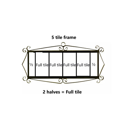 Hand-Painted French Black House Number Tiles 4.3' x 2.2' 11 x 5.5cm & Optional Metal Frames