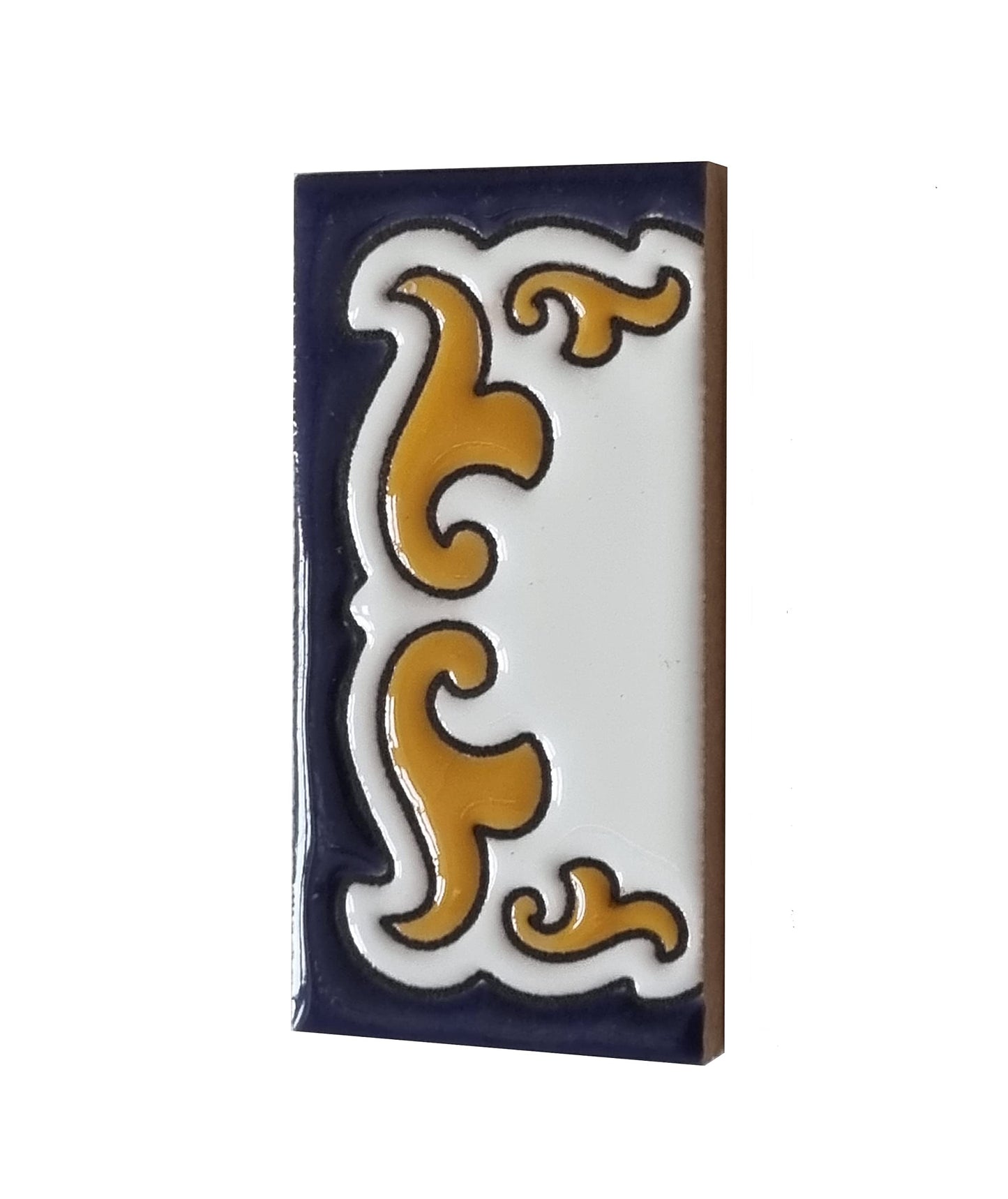 Hand-painted Ceramic Mini House Number Tiles | 2.95 x 1.46 x 0.2 inches 7.5 x 3.7cm | MD-05
