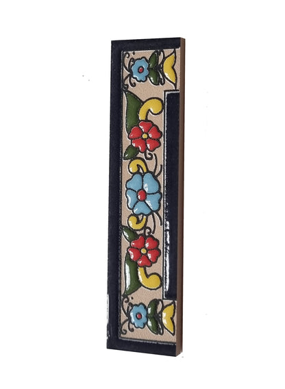 Altea Spanish Hand-painted Ceramic 11 x 5.5 cm or 2.165 x 4.331 inch House Number Tiles