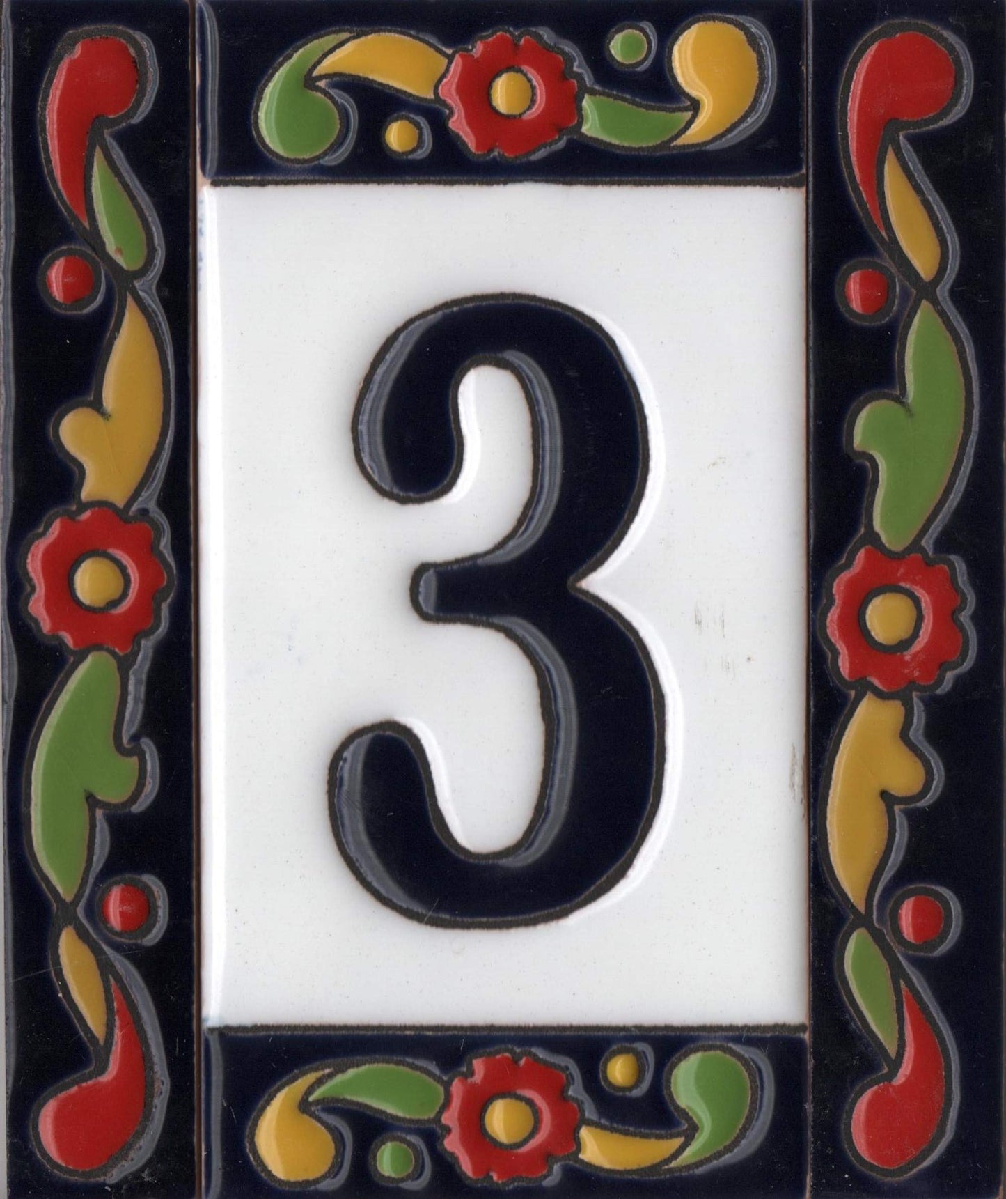 Pepper Ceramic House Numbers Tiles 15 x 7.5 cm