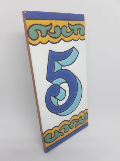 Ceramic House Numbers & Letters Tiles | Chalet Design | 15cm x 7.5cm 5.90" x 2.95"