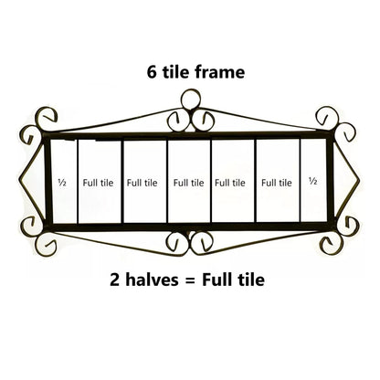 Hand-Painted French Black House Number Tiles 4.3' x 2.2' 11 x 5.5cm & Optional Metal Frames