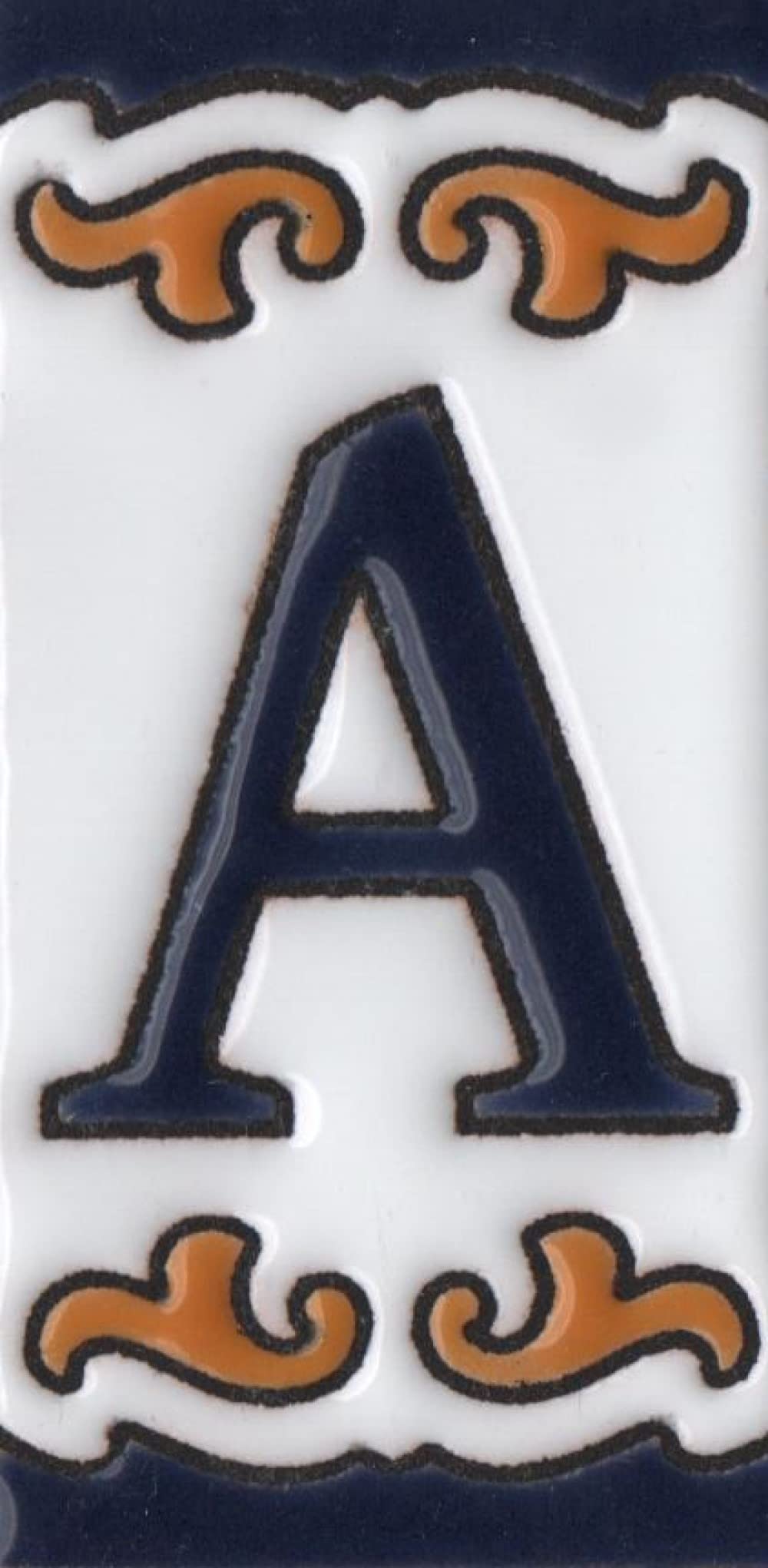 Hand-painted Ceramic Mini House Number Tiles | 2.95 x 1.46 x 0.2 inches 7.5 x 3.7cm | MD-05