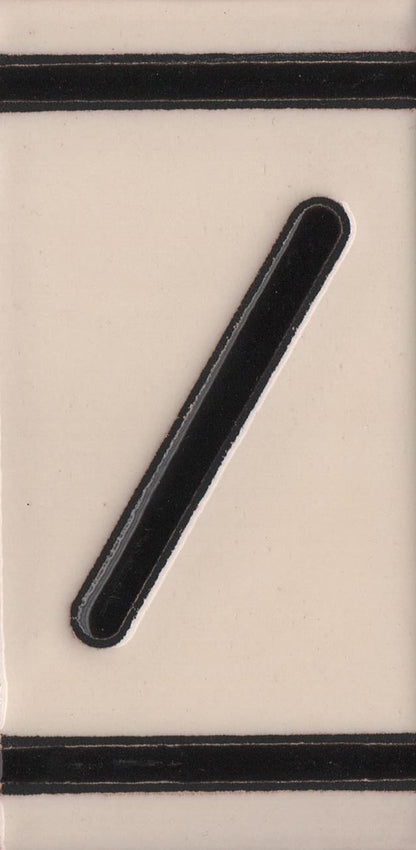 French White Classic Hand-Painted House Number Tiles 4.3' x 2.2' 11 x 5.5cm & Optional Metal Frames