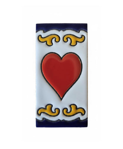 Hand-painted Ceramic Mini House Number Tiles | 2.95 x 1.46 x 0.2 inches 7.5 x 3.7cm | MD-05