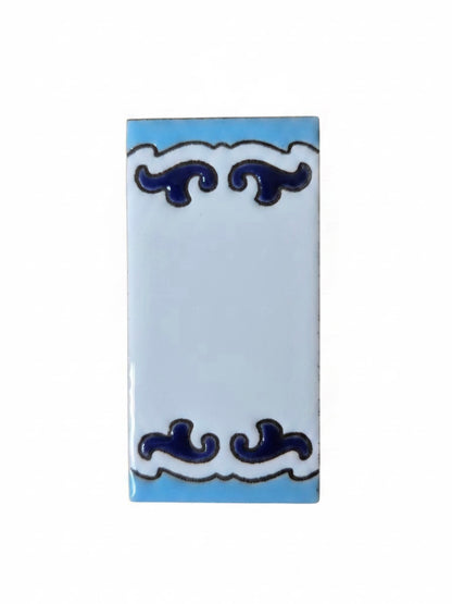 Spanish Hand-Painted Ceramic House Number Tiles | MD-02 | 7.5x3.7cm