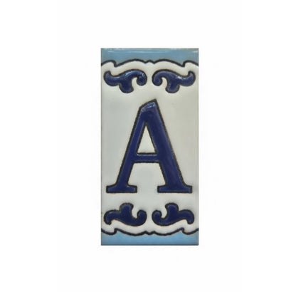Spanish Hand-Painted Ceramic House Number Tiles | MD-02 | 7.5x3.7cm