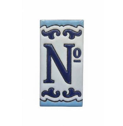 Spanish Hand-Painted Ceramic House Number Tiles | MD-02 | 7.5x3.7cm