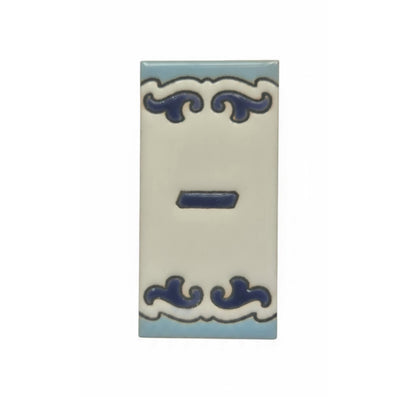 Spanish Hand-Painted Ceramic House Number Tiles | MD-02 | 7.5x3.7cm