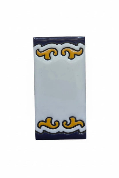 Hand-painted Ceramic Mini House Number Tiles | 7.5 x 3.7cm | MD-05