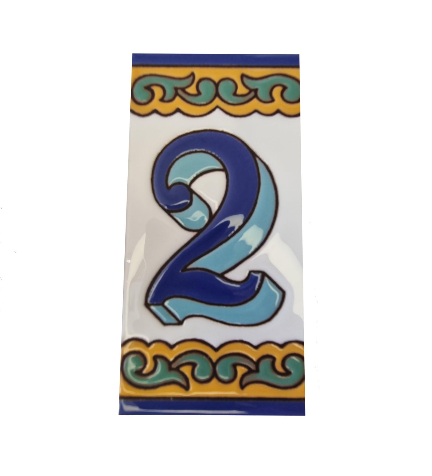 Ceramic House Numbers & Letters Tiles | Chalet Design | 15cm x 7.5cm 5.90" x 2.95"