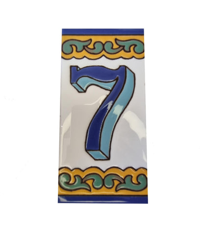 Ceramic House Numbers & Letters Tiles | Chalet Design | 15cm x 7.5cm 5.90" x 2.95"