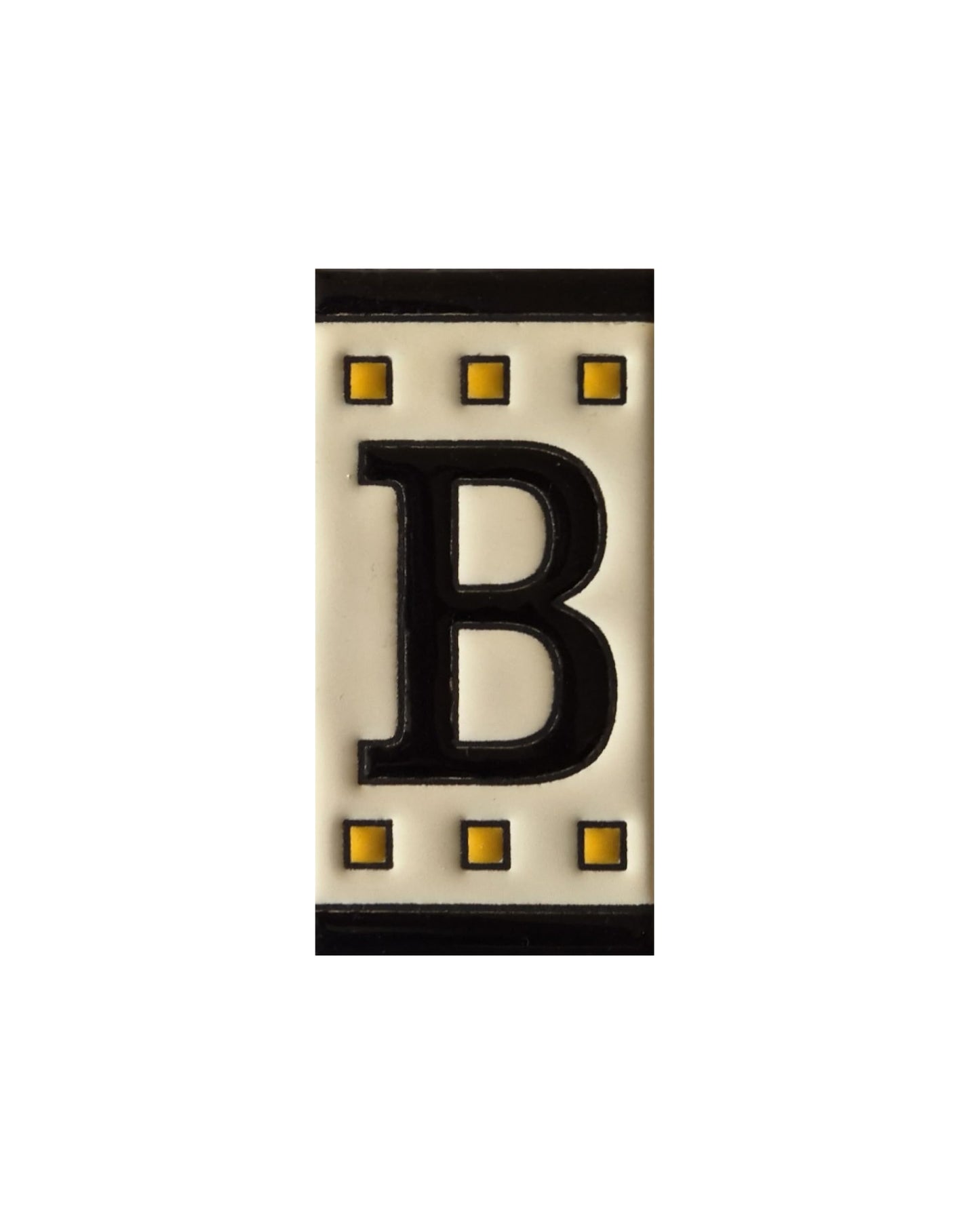 Spanish Solo Hand-painted Ceramic House Number Tiles 11 x 5.5 cm