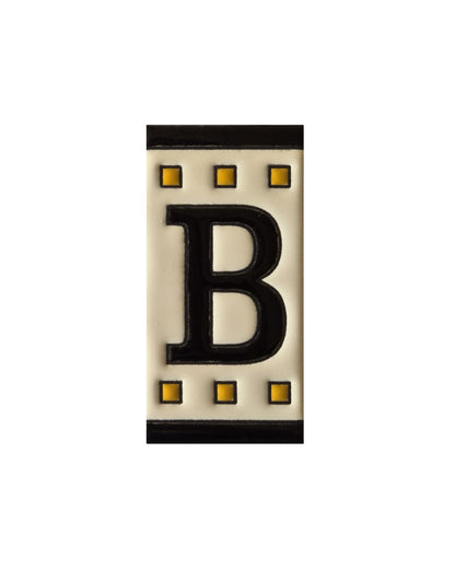 Spanish Solo Hand-painted Ceramic House Number Tiles 11 x 5.5 cm