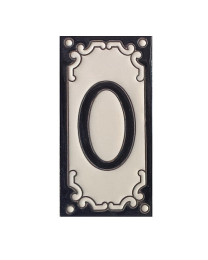 Jacho Black Hand-Painted Ceramic Number Tiles 11 x 5.5 cm