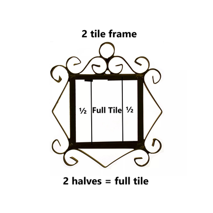 Altea Spanish Hand-painted Ceramic 11 x 5.5 cm or 2.165 x 4.331 inch House Number Tiles