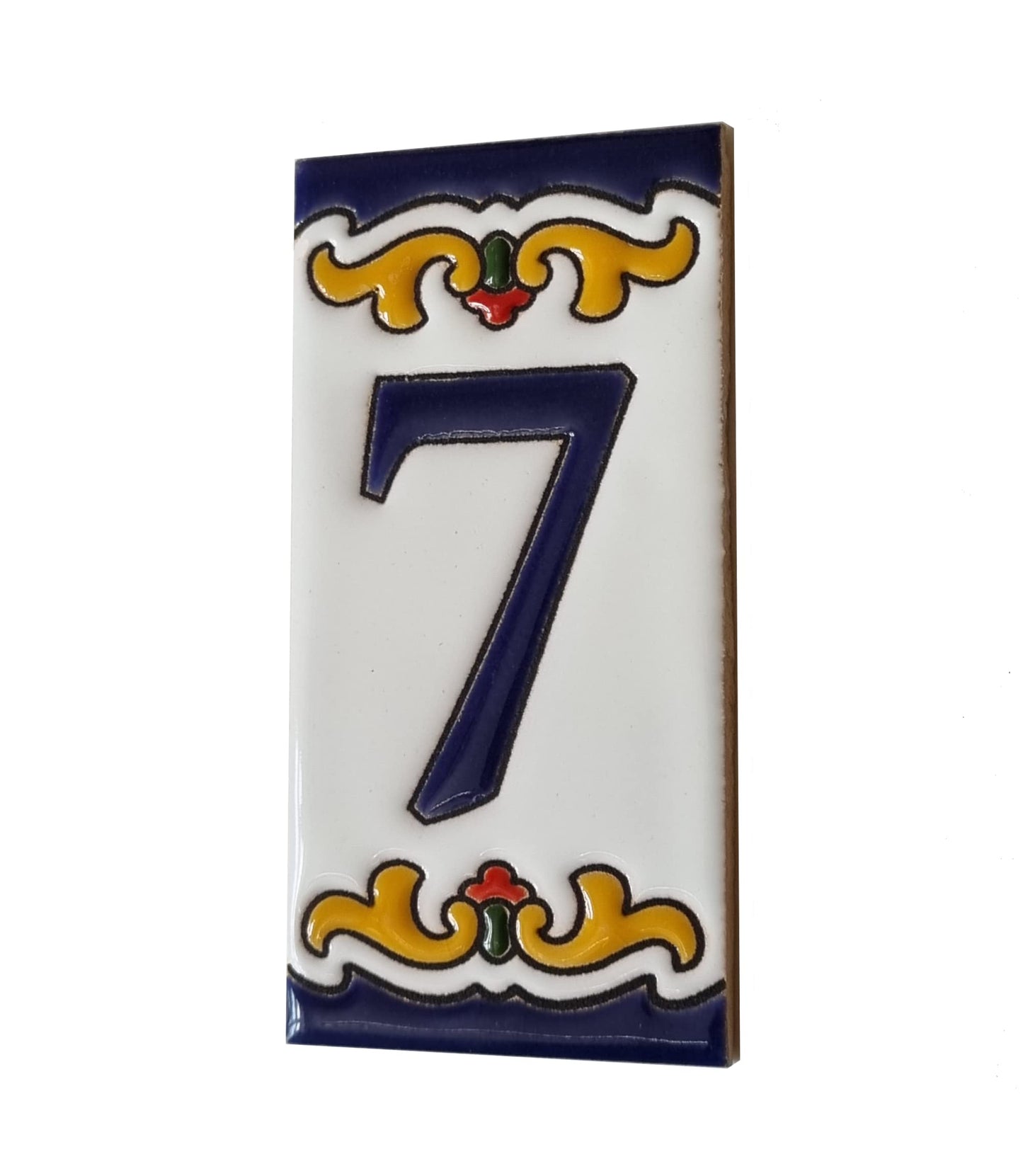 Spanish Malaga Ceramic House Number Tiles 11 x 5.5cm