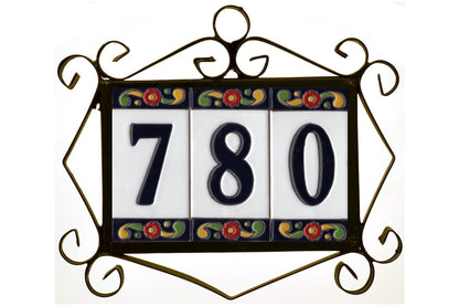Pepper Ceramic House Numbers Tiles 15 x 7.5 cm