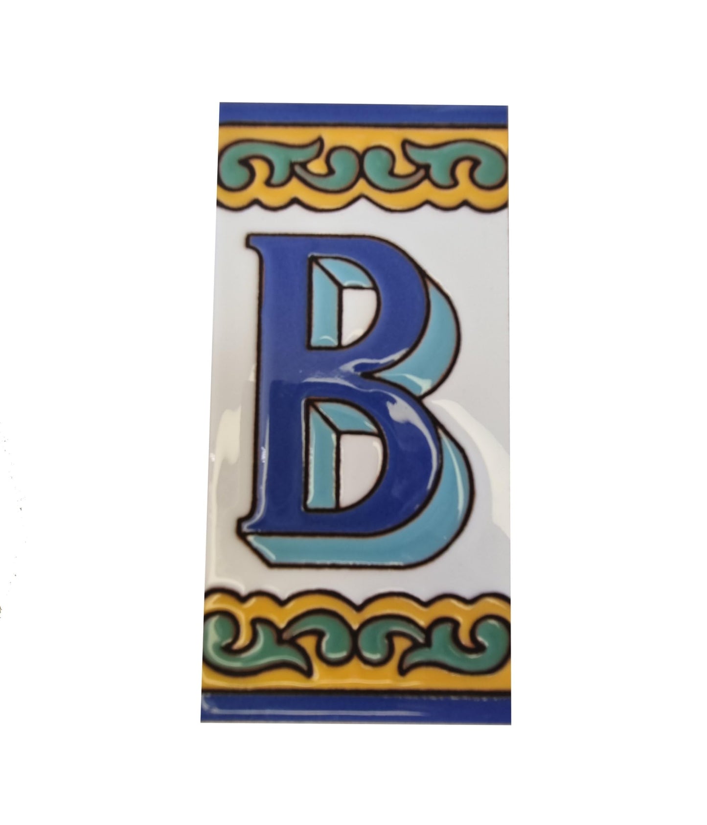 Ceramic House Numbers & Letters Tiles | Chalet Design | 15cm x 7.5cm 5.90" x 2.95"