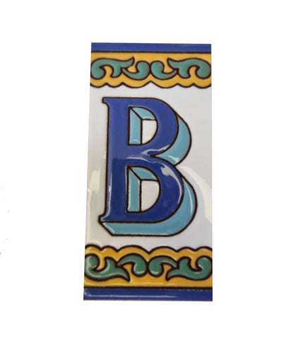 Ceramic House Numbers & Letters Tiles | Chalet Design | 15cm x 7.5cm 5.90" x 2.95"
