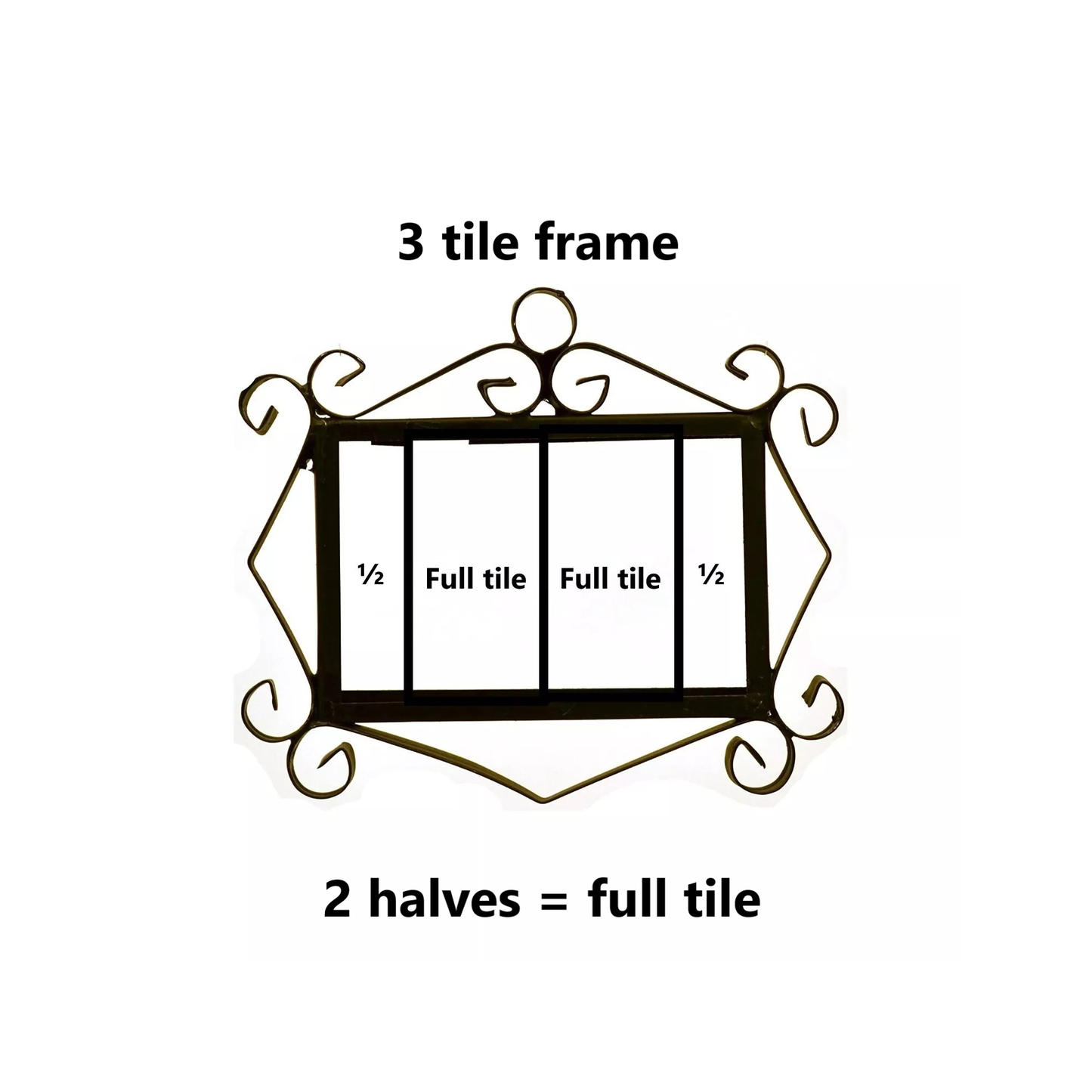 Floral Seville Hand-painted Ceramic Number Tiles 11 x 5.5 cm & Metal Frames