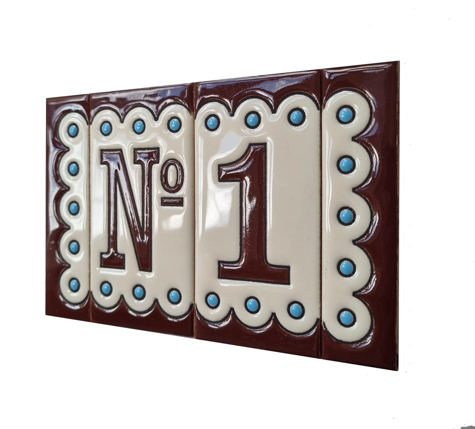 Soto designed ceramic number tiles 11 x 5.5 cm – clayglazes