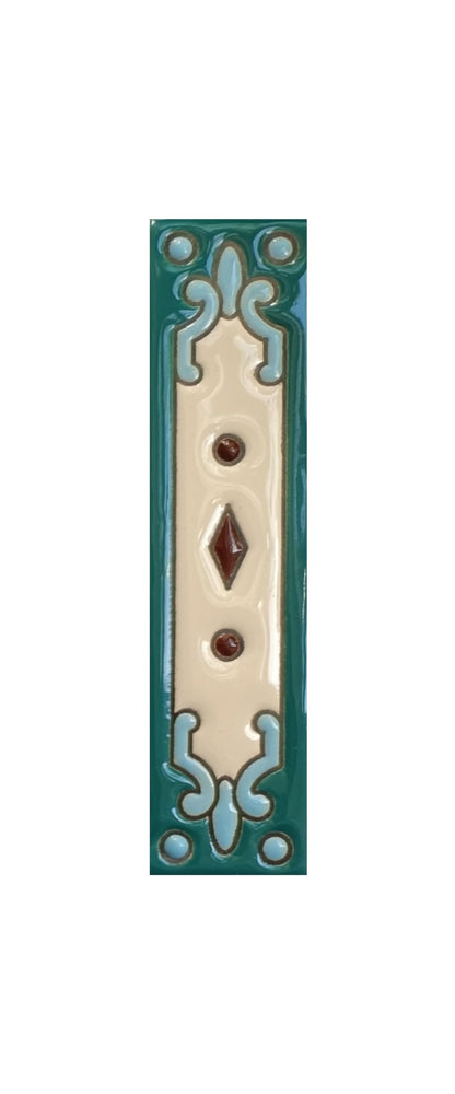 Hand-Painted Ceramic House Number Tiles 11 x 5.5 cm | Jacho M-13