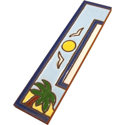 Beach Designed Ceramic House Number Tiles 15 x 7.5 cm