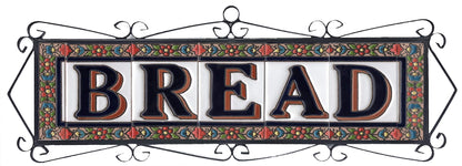 Hand-painted Ceramic Numbers & Letters Tiles Red Blue & Green Floral 11 x 5.5cm 2 to 7 Tile Frames