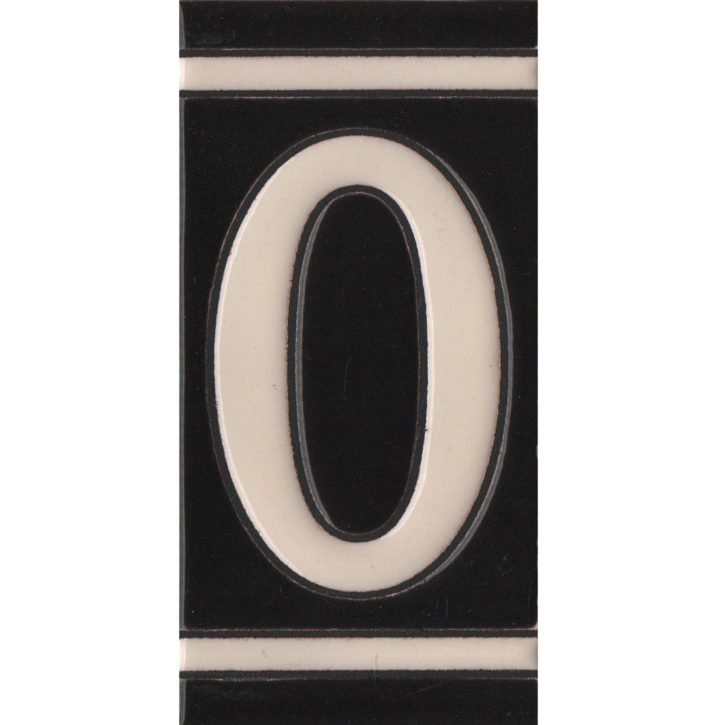 Hand-Painted French Black House Number Tiles 4.3' x 2.2' 11 x 5.5cm & Optional Metal Frames