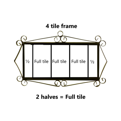 Hand-Painted French Black House Number Tiles 4.3' x 2.2' 11 x 5.5cm & Optional Metal Frames
