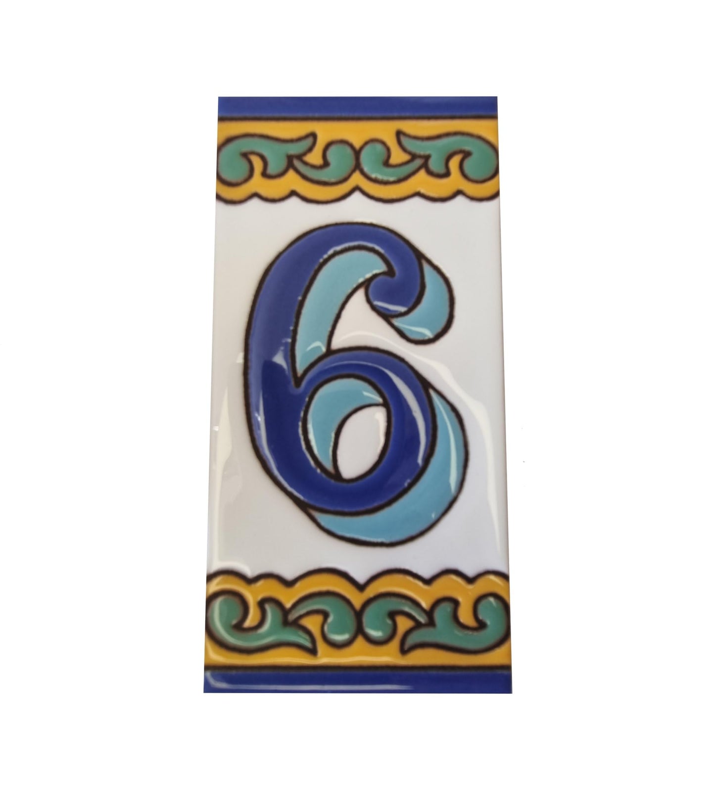 Ceramic House Numbers & Letters Tiles | Chalet Design | 15cm x 7.5cm 5.90" x 2.95"