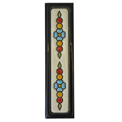 Hand-painted Atalaya M-5 Black Ceramic 11 x 5.5 cm or 2.165 x 4.331 inch House Number Tiles