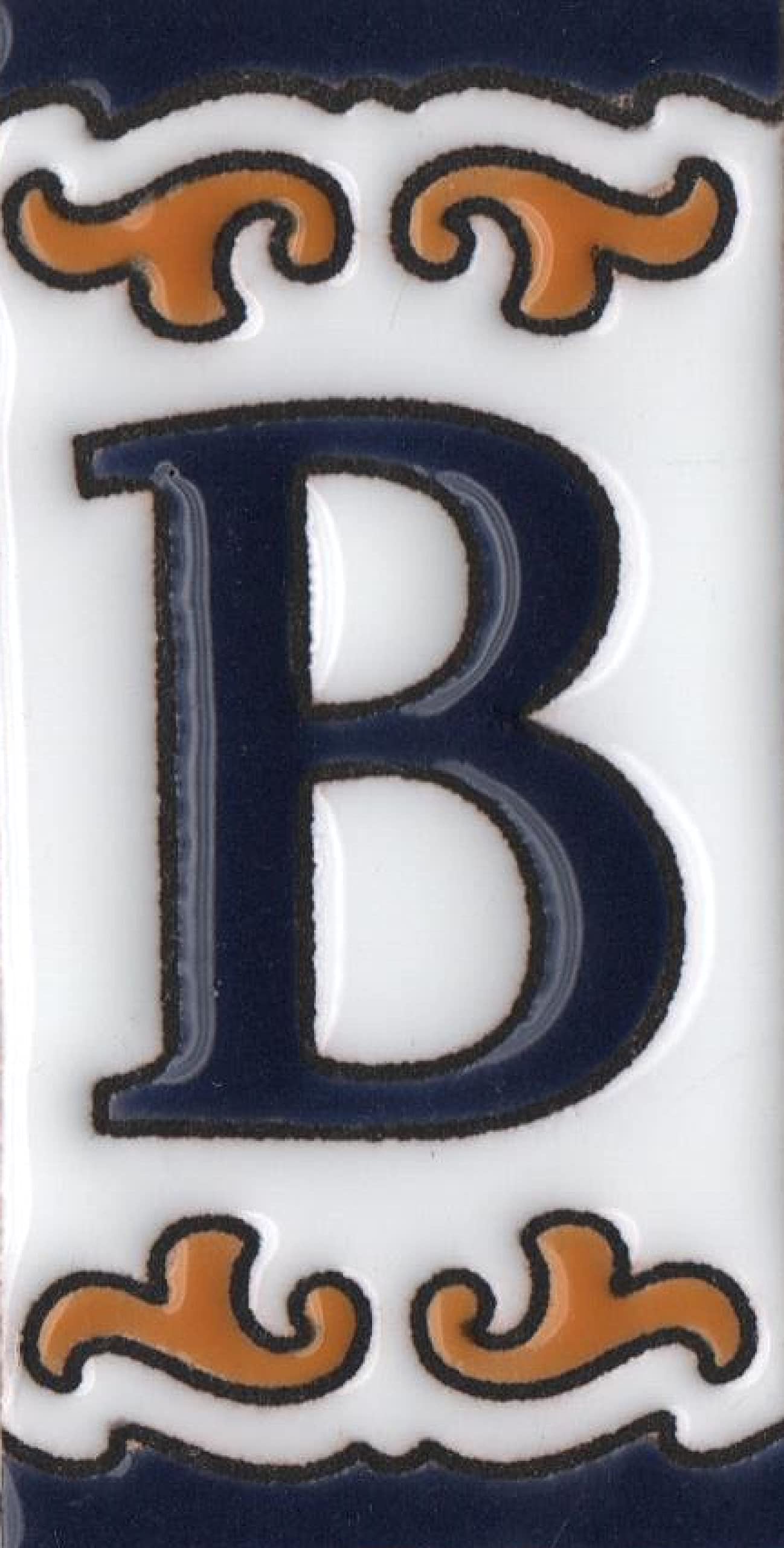 Hand-painted Ceramic Mini House Number Tiles | 2.95 x 1.46 x 0.2 inches 7.5 x 3.7cm | MD-05