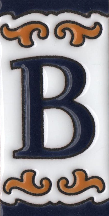Hand-painted Ceramic Mini House Number Tiles | 2.95 x 1.46 x 0.2 inches 7.5 x 3.7cm | MD-05