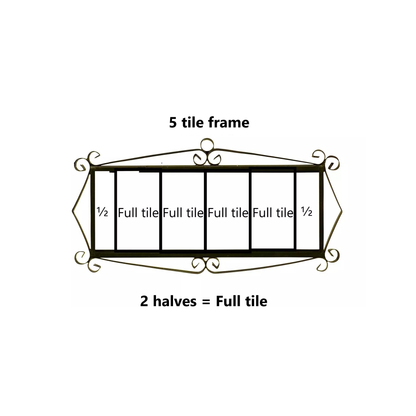 French White Classic Hand-Painted House Number Tiles 4.3' x 2.2' 11 x 5.5cm & Optional Metal Frames