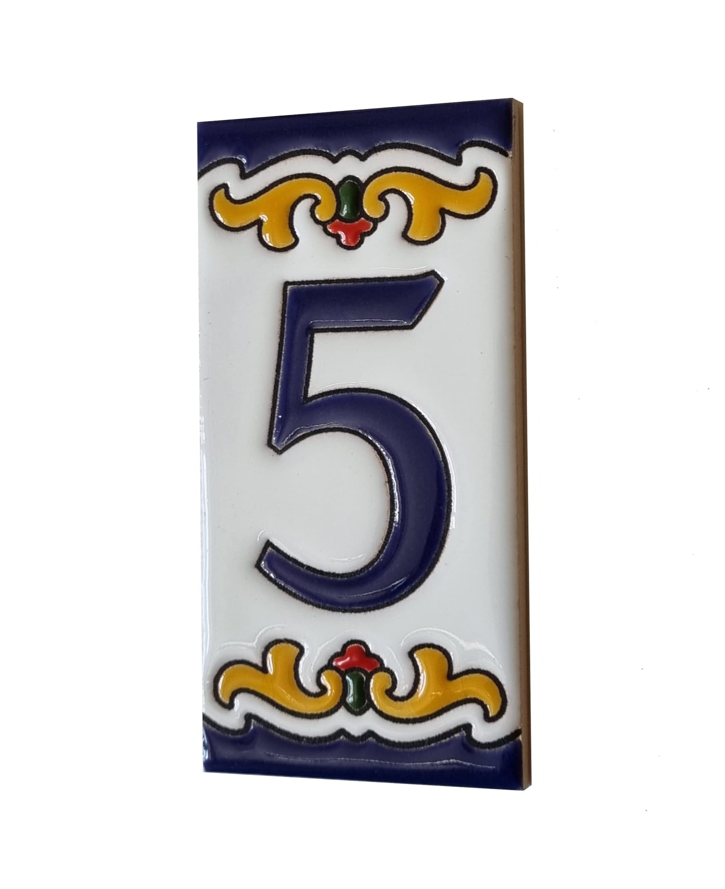 Spanish Malaga Ceramic House Number Tiles 11 x 5.5cm