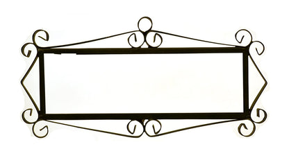 Spanish Ceramic Floral Green Mini House Number Tiles 7.5 x 3.5cm & Metal Filigree Frames