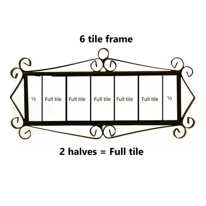 French White Classic Hand-Painted House Number Tiles 4.3' x 2.2' 11 x 5.5cm & Optional Metal Frames