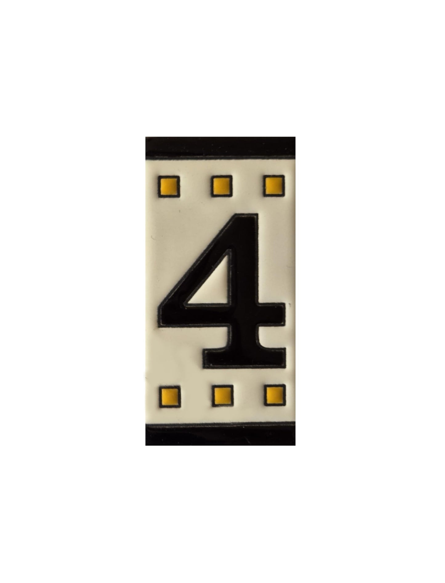 Spanish Solo Hand-painted Ceramic House Number Tiles 11 x 5.5 cm