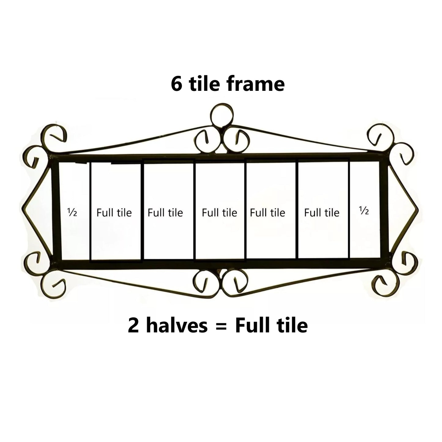 Hand-painted Soto Green Ceramic House Number Tiles 11 x 5.5 cm or 2.16 x 4.33"