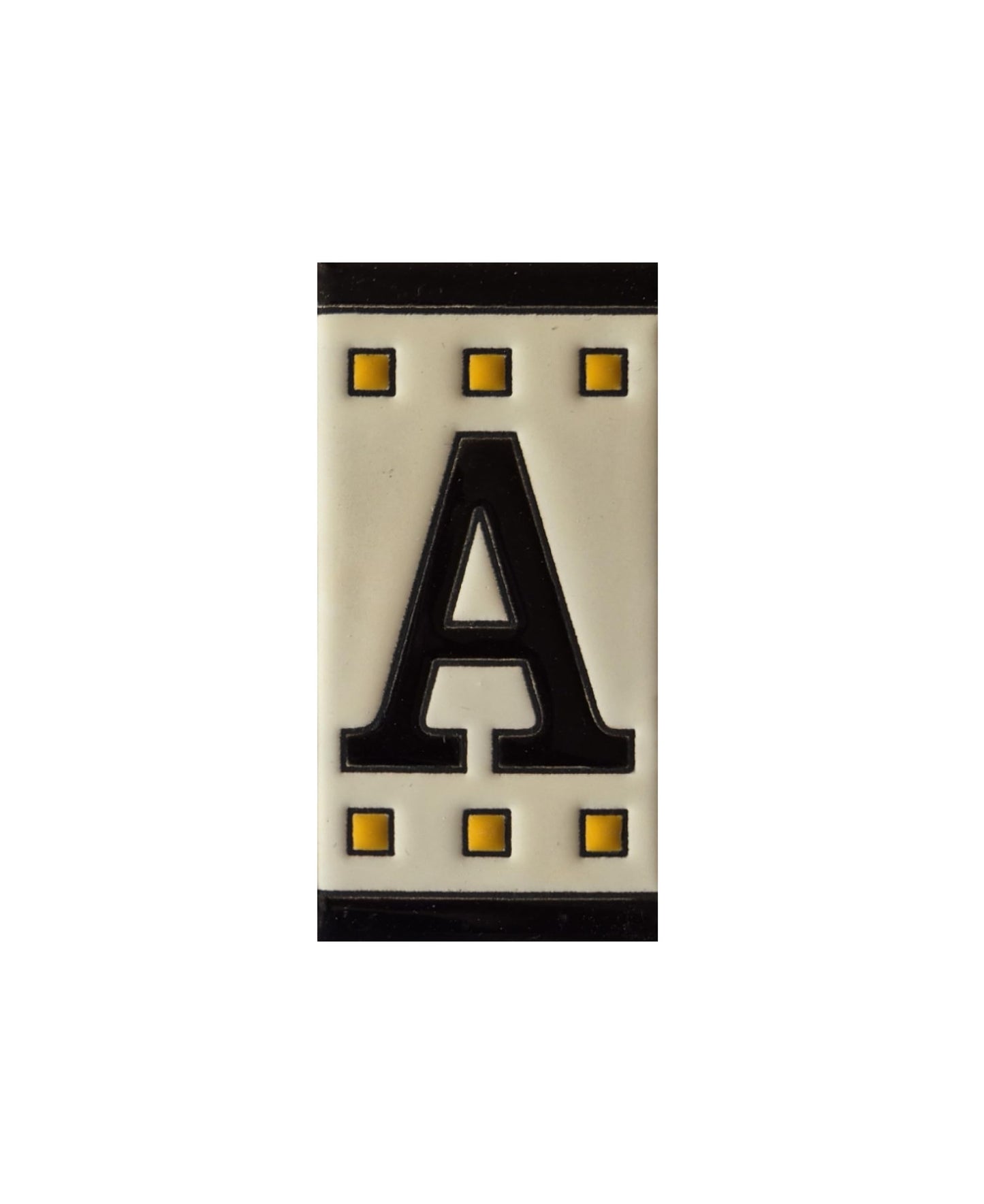 Spanish Solo Hand-painted Ceramic House Number Tiles 11 x 5.5 cm