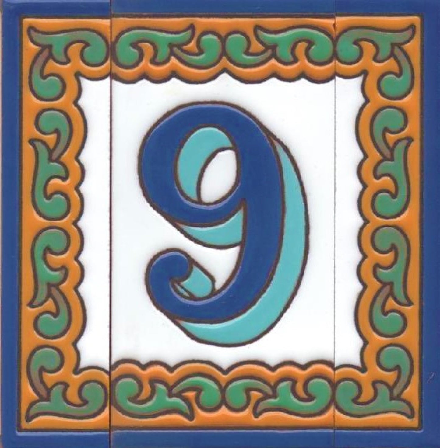 Ceramic House Numbers & Letters Tiles | Chalet Design | 15cm x 7.5cm 5.90" x 2.95"